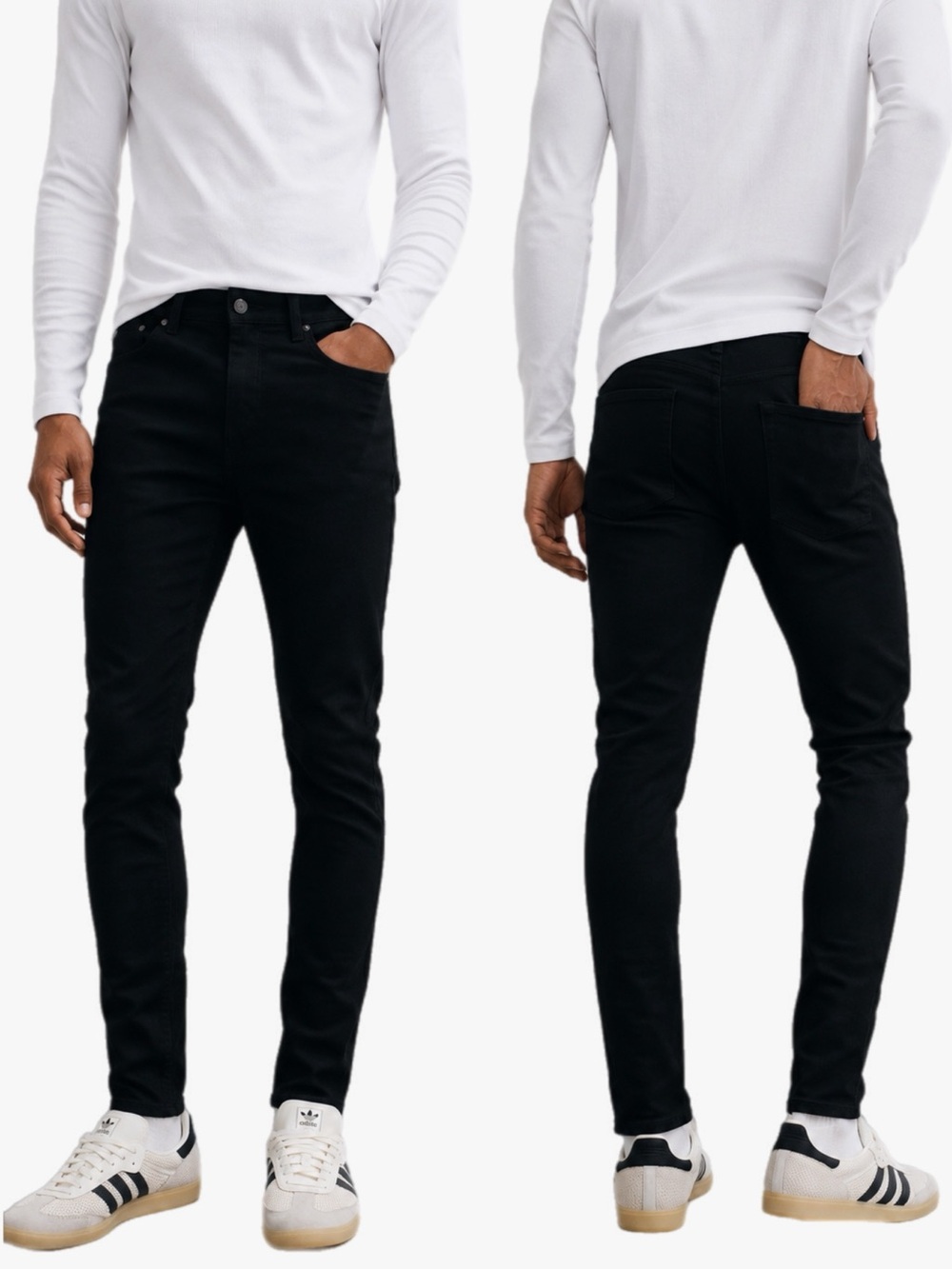 ASOS Men’s Black Skinny Jeans Size 30x32 Slim Stretch Denim Pants